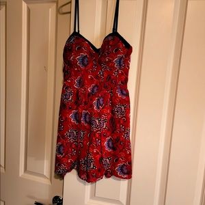 Xhilaration size small floral Romper, adjustable straps, scrunched back.